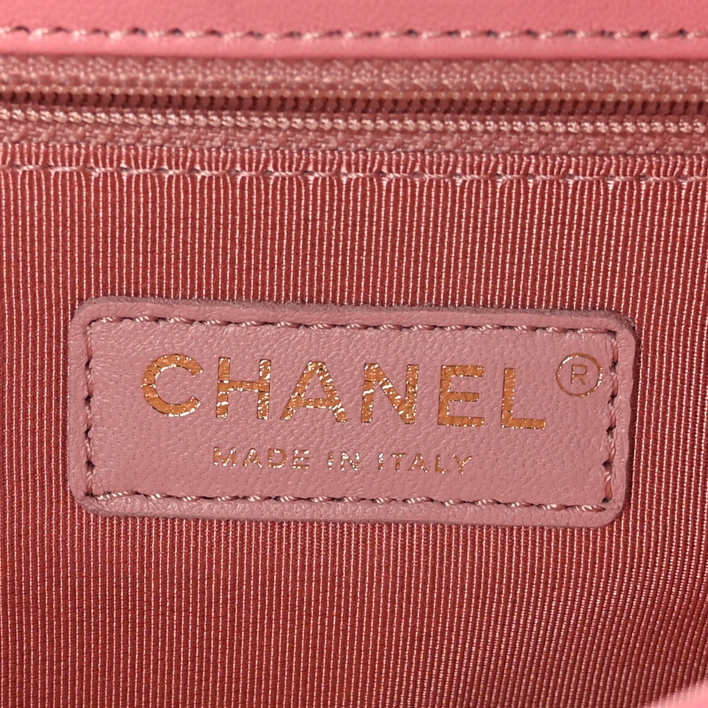 Lambskin Quilted Large Pearl Chain Flap Bag Pink