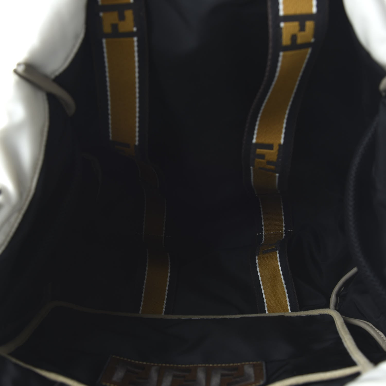 Fendi Nylon Reversible Everyday Tote Black White Tobacco 11 of 14