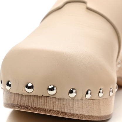 Hermes Calfskin Calya Mules 38 Hetre 9 of 10
