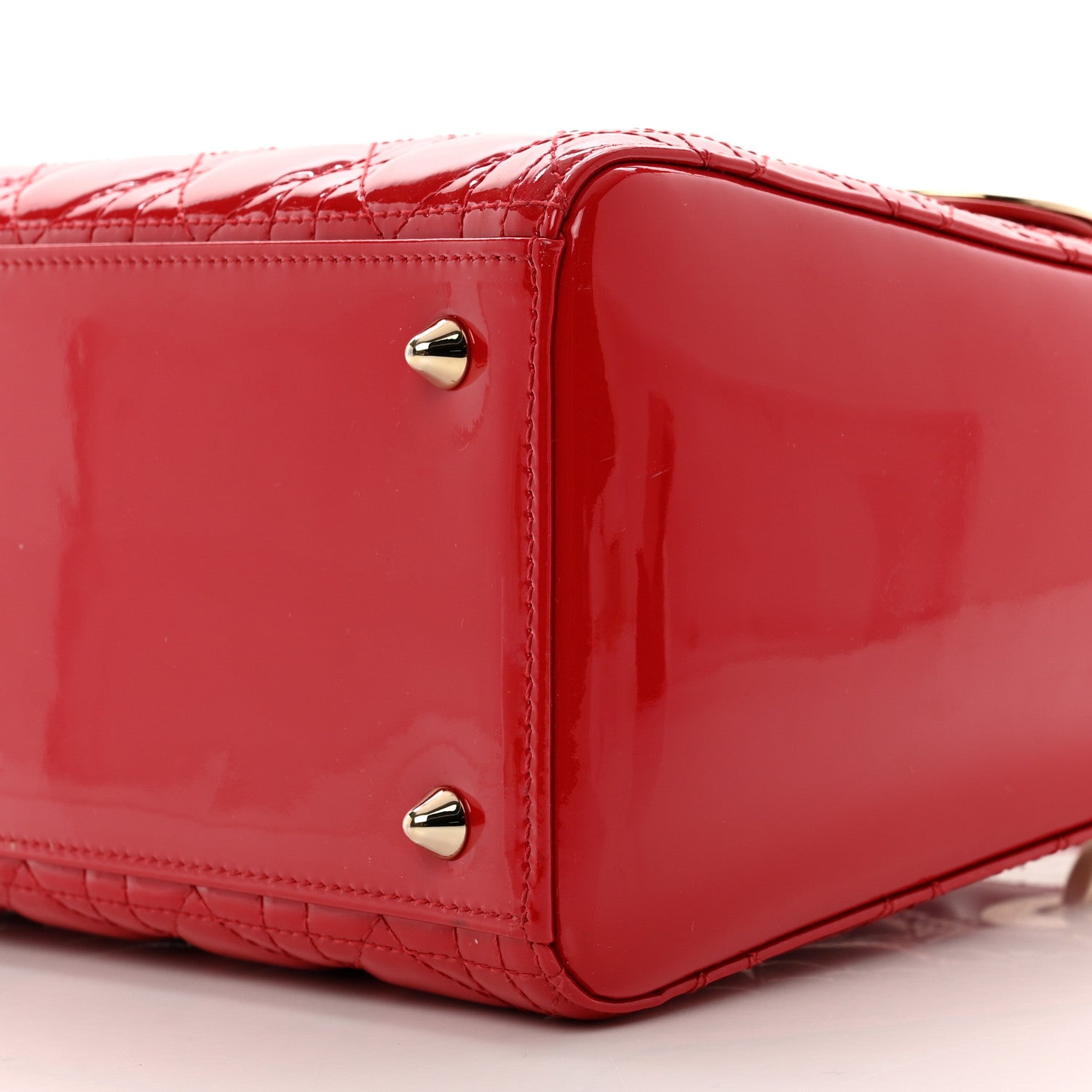 Christian Dior Patent Cannage Medium Lady Dior Red 9 of 9