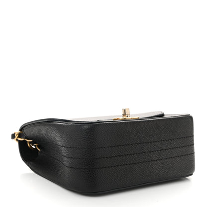 Chanel Grained Calfskin Mini Square Classic Pure Flap Black 4 of 11