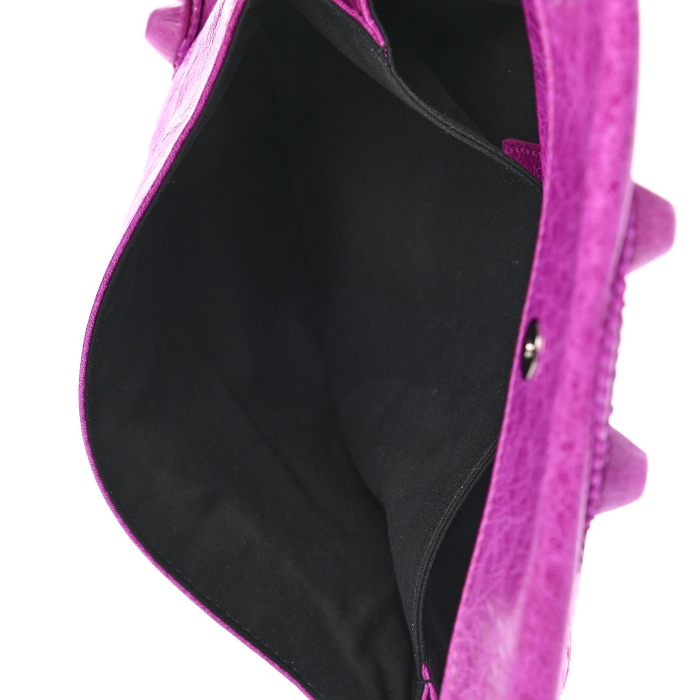 Agneau Giant Brogues Hardware Envelope Clutch Magenta