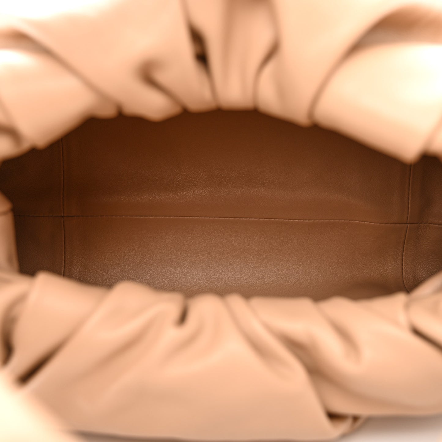 Smooth Butter Calfskin Small The Shoulder Pouch Almond