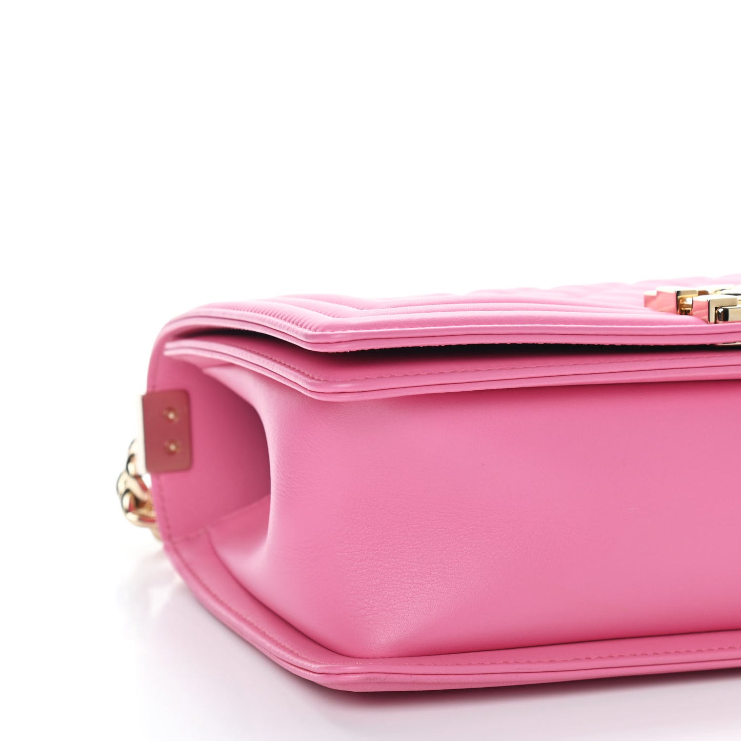 Calfskin Quilted Medium Boy Flap Pink