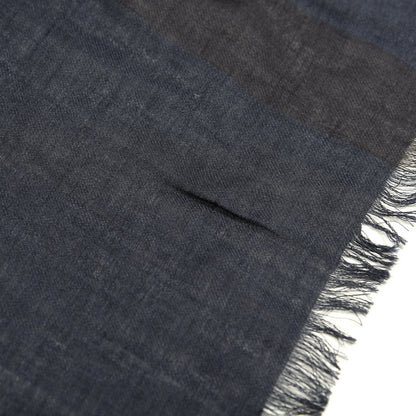 Burberry Silk Modal Wool Check Lightweight Scarf Blue 4 of 5