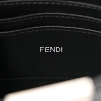 Fendi Calfskin Striped Texture FF Peekaboo I See U X Cross Satchel Black 7 of 10