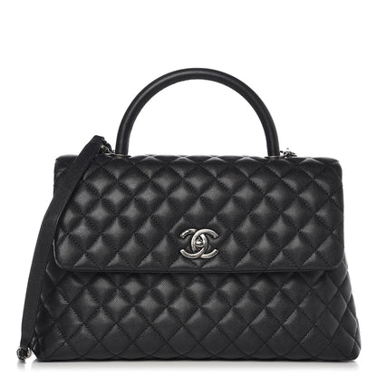 Chanel Caviar Quilted Medium Coco Handle Flap Black 1 of 9