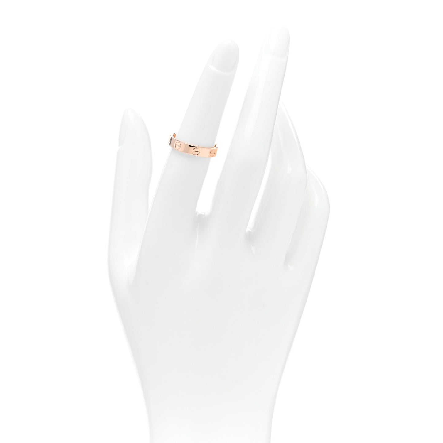 18K Pink Gold 3.5mm LOVE Wedding Band Ring 51 5.75