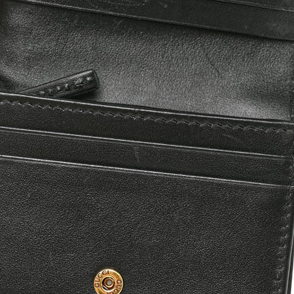 Gucci X KEN SCOTT Calfskin Matelasse Floral Print GG Marmont Card Case Wallet Black 11 of 12