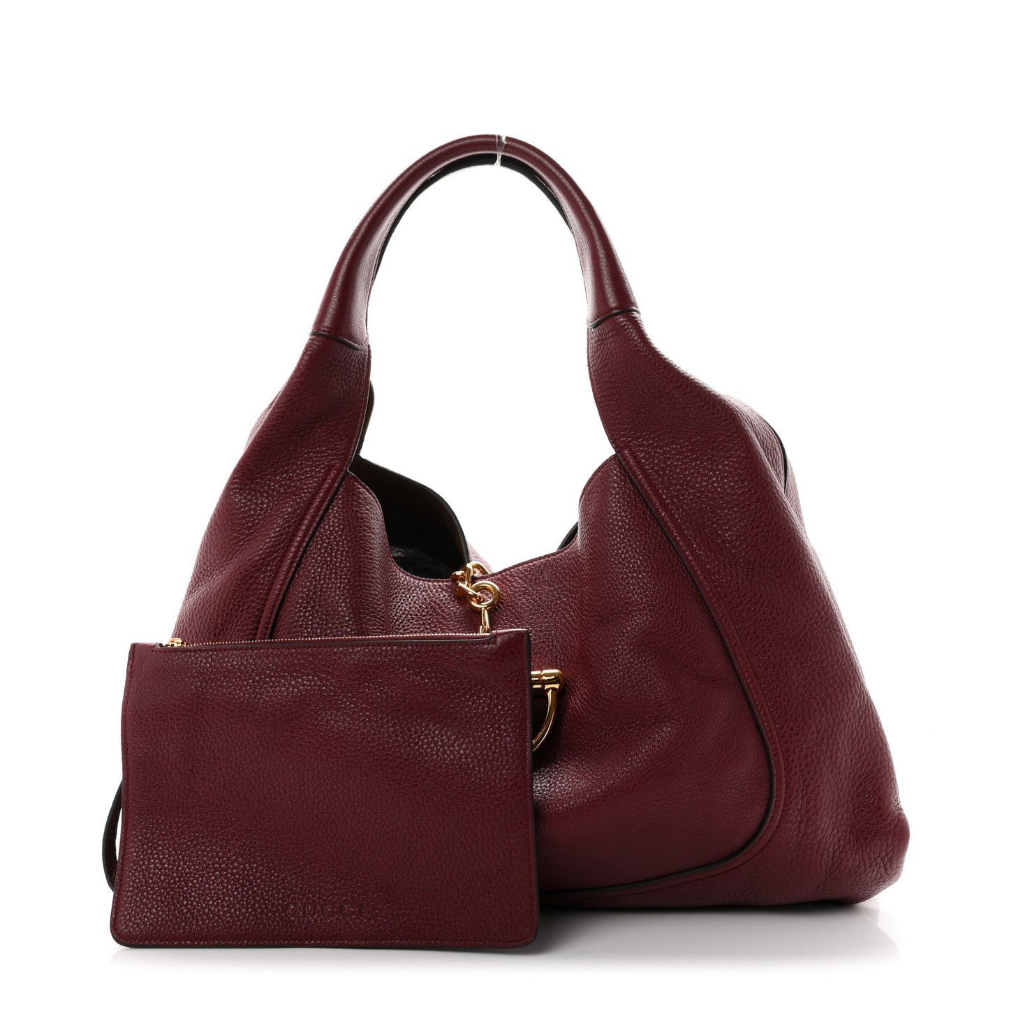 Grained Calfskin Softbit Maxi Shoulder Bag Rosso Ancora Red