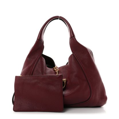 Gucci Grained Calfskin Softbit Maxi Shoulder Bag Rosso Ancora Red 2 of 11