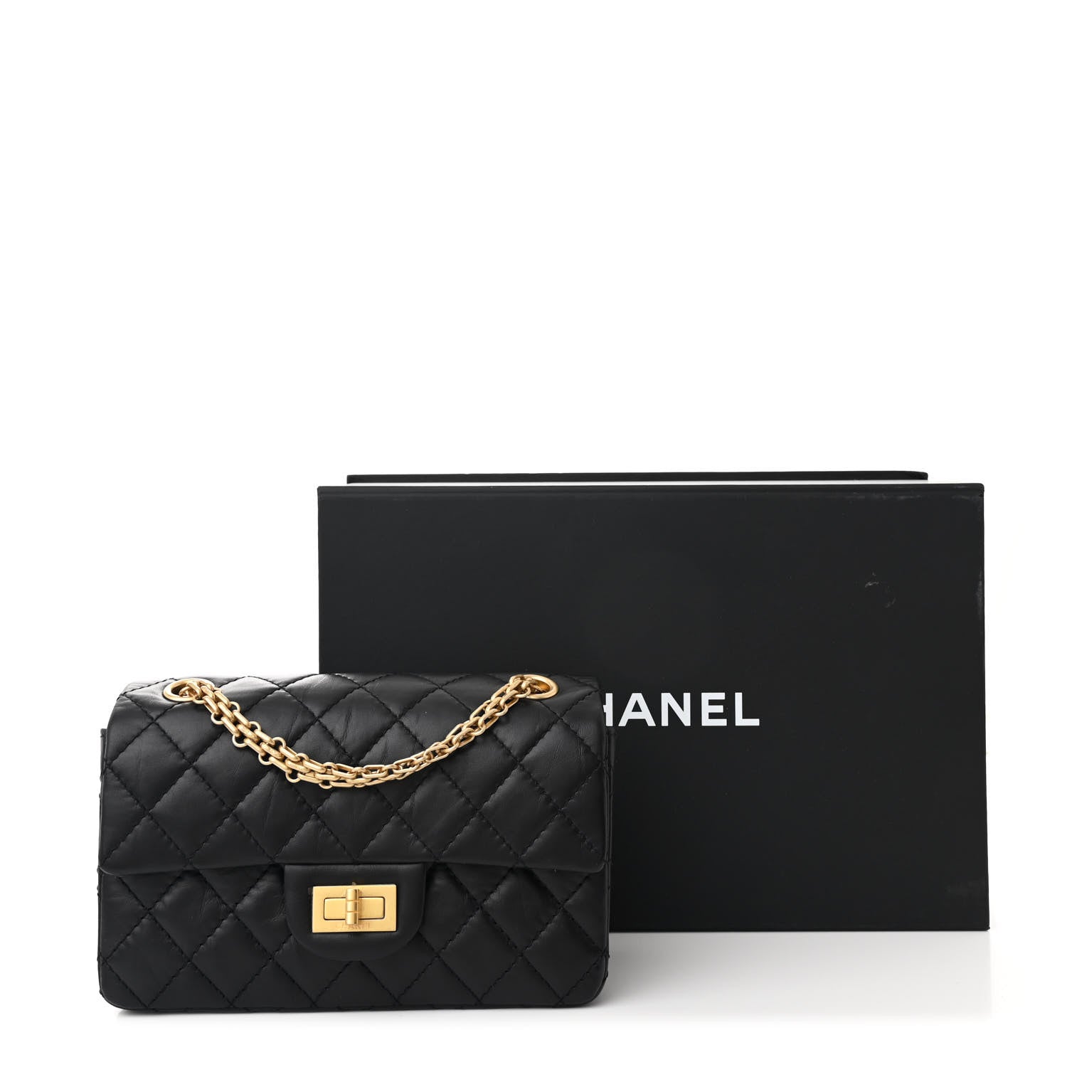 Chanel Aged Calfskin Quilted 2.55 Reissue Mini Flap Black 11 of 11