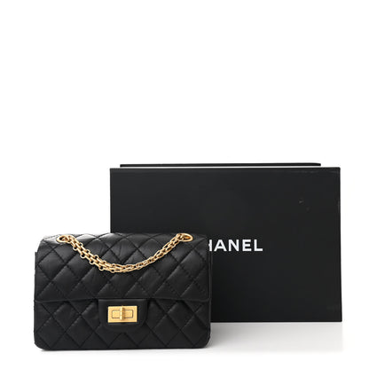 Chanel Aged Calfskin Quilted 2.55 Reissue Mini Flap Black 11 of 11