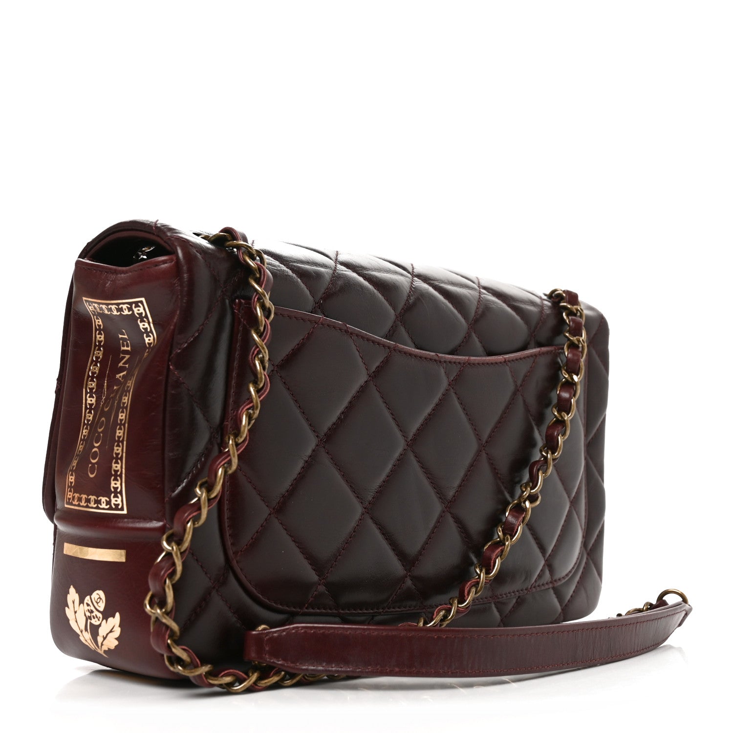 Chanel Hot Stamping Calfskin Tale Of Salzburg Flap Burgundy 3 of 11