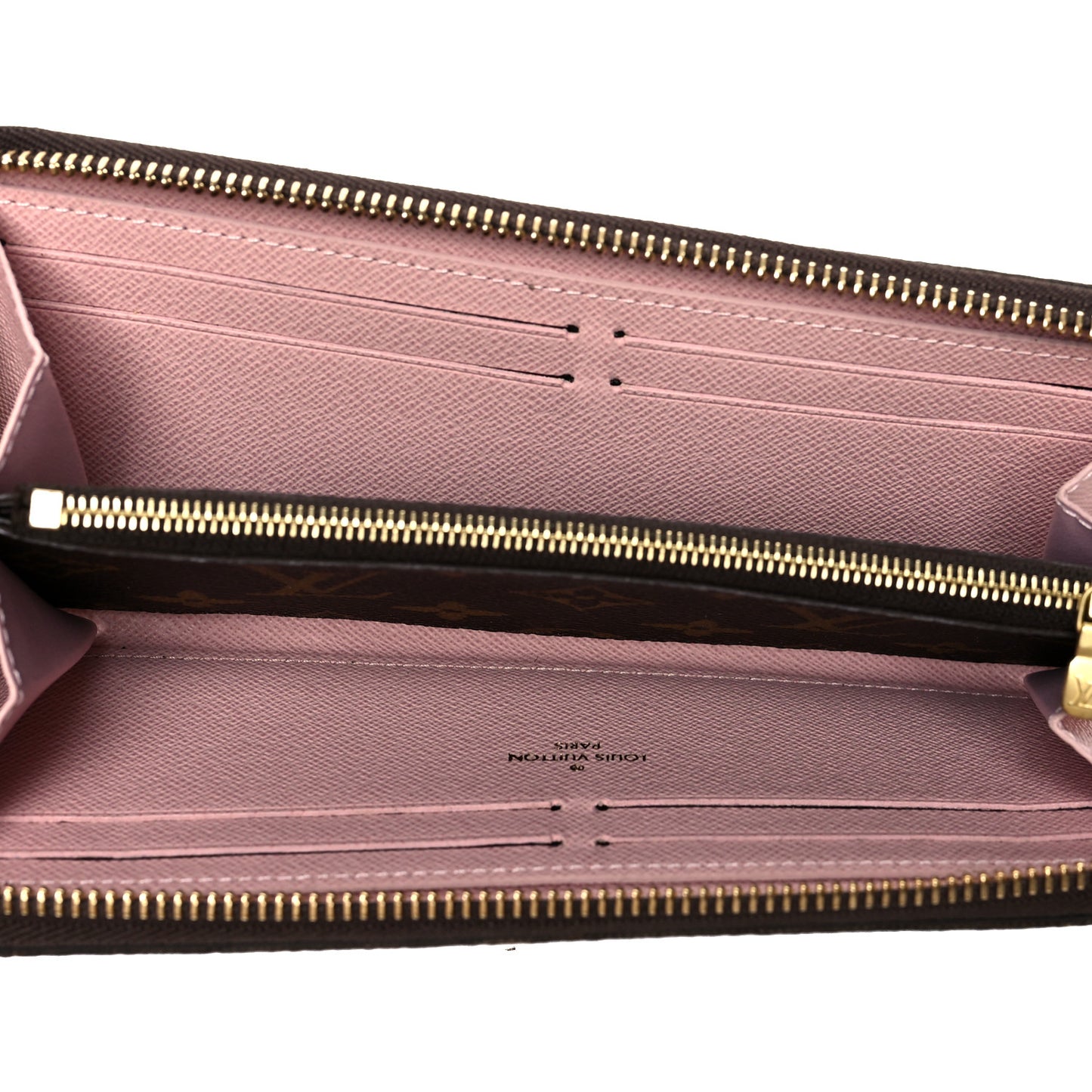 Monogram Clemence Wallet Rose Ballerine
