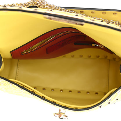 Valentino Garavani Nappa Medium Rockstud Spike Shoulder Bag Yellow 5 of 8