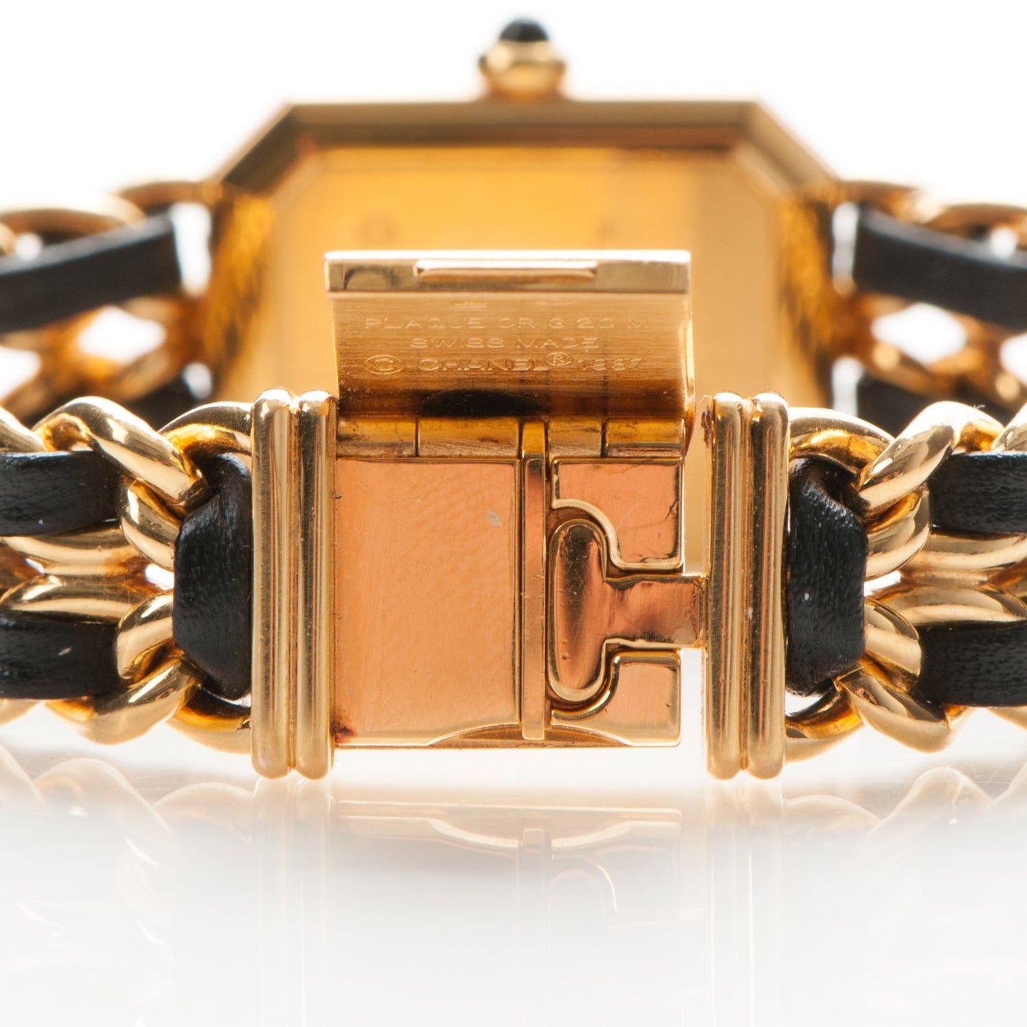 Stainless Steel Lambskin 20mm Chain Premiere Quartz Watch Gold M