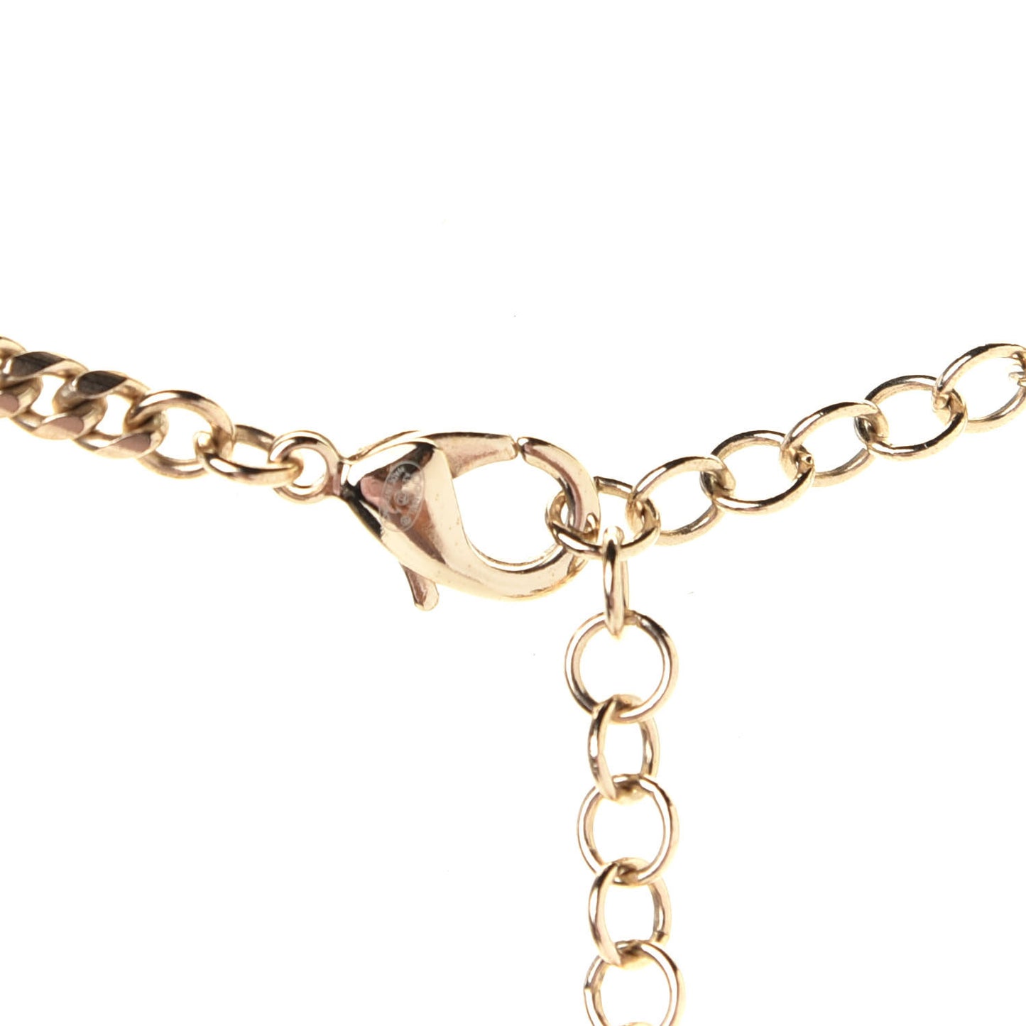 Pearl Crystal CC Short Necklace Gold