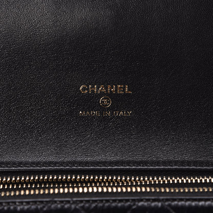 Chanel Shiny Crumpled Calfskin Small 31 Pouch Black 6 of 8