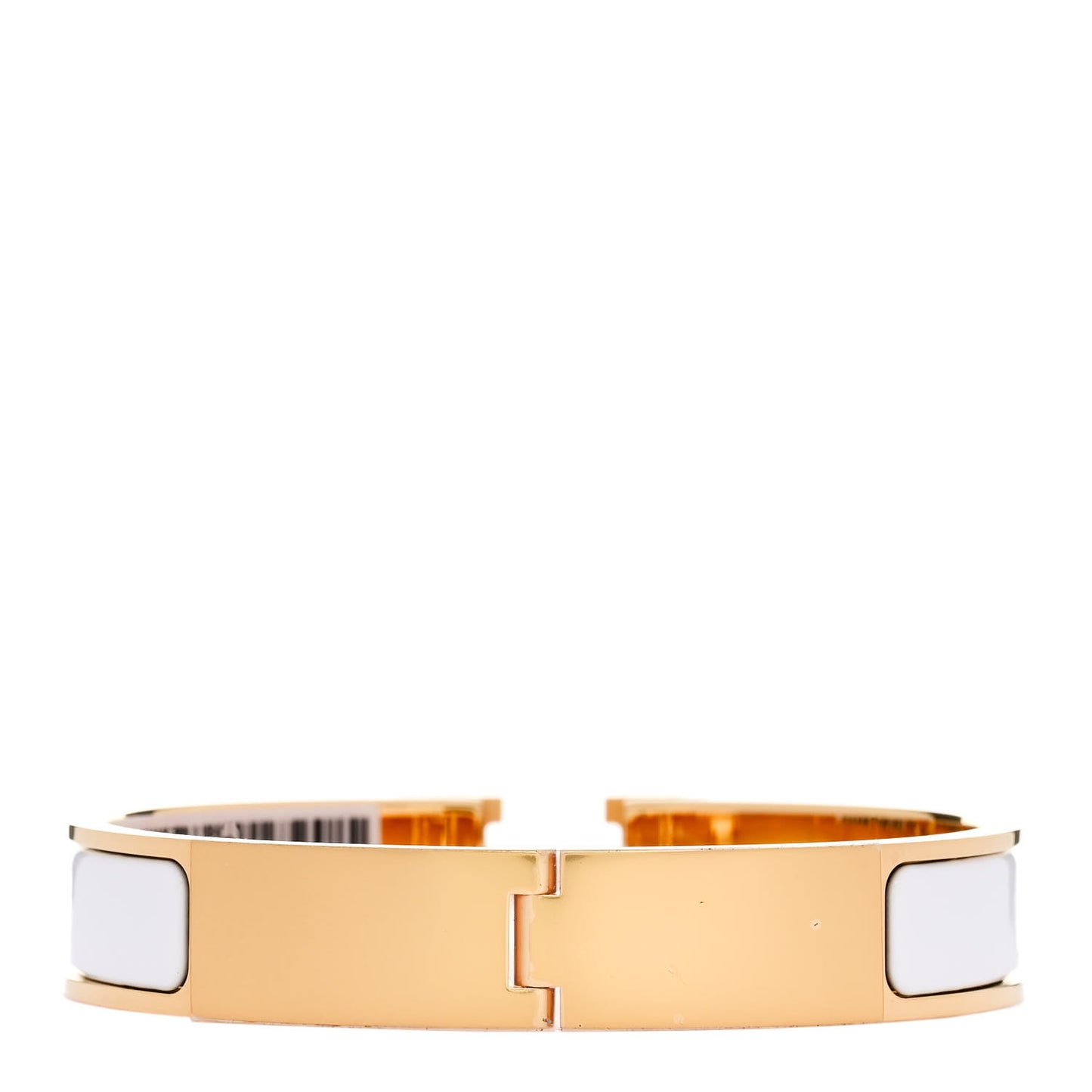 Enamel Narrow Clic Clac H Bracelet GM White