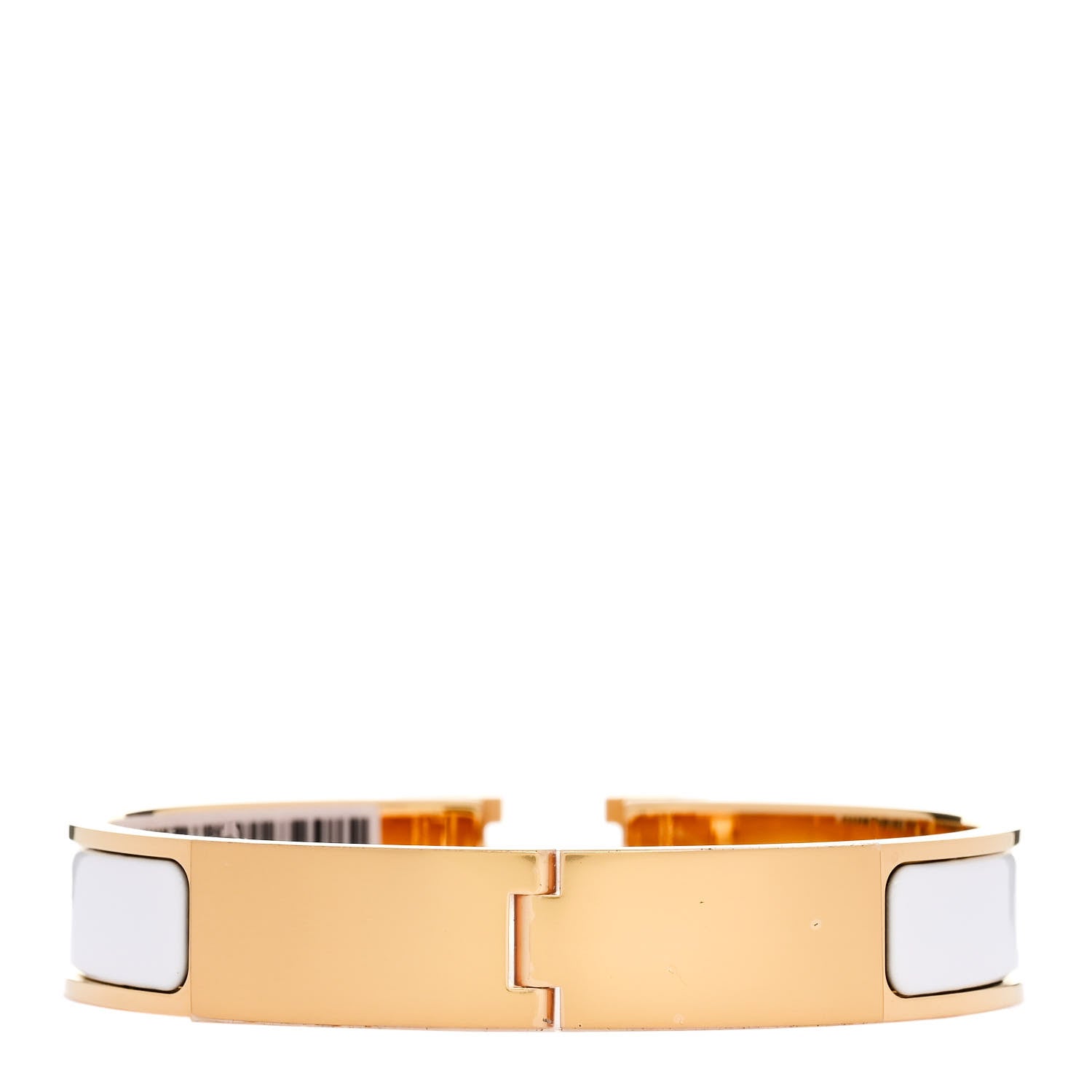 Hermes Enamel Narrow Clic Clac H Bracelet GM White 3 of 5