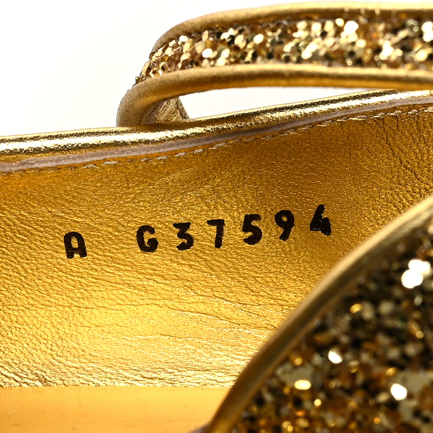 Chanel Glitter Grosgrain Cap Toe CC Ankle Wrap Pumps 38 Gold Black 6 of 8
