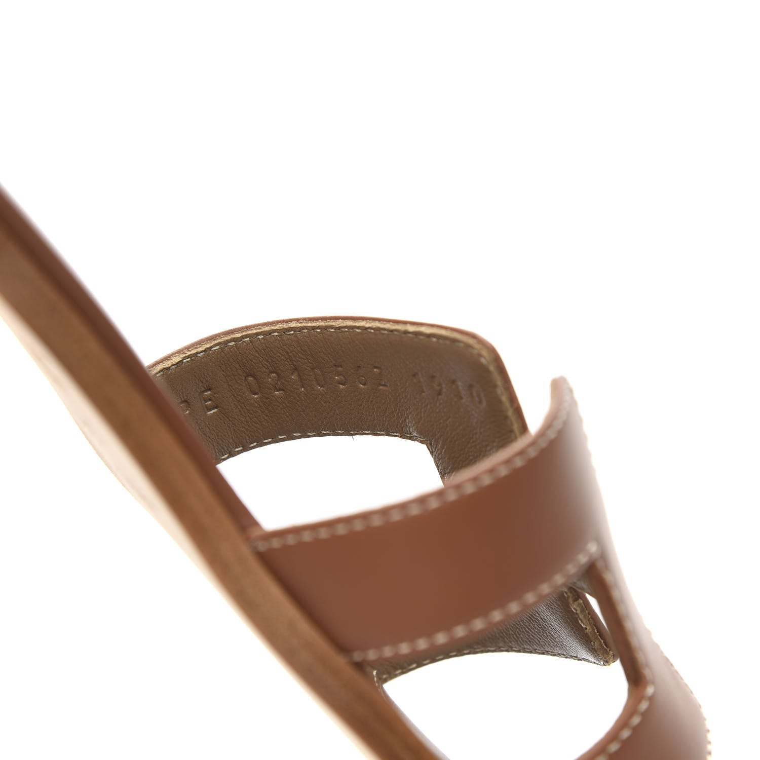 Hermes Box Calfskin Oran Sandals 35.5 Gold 8 of 9