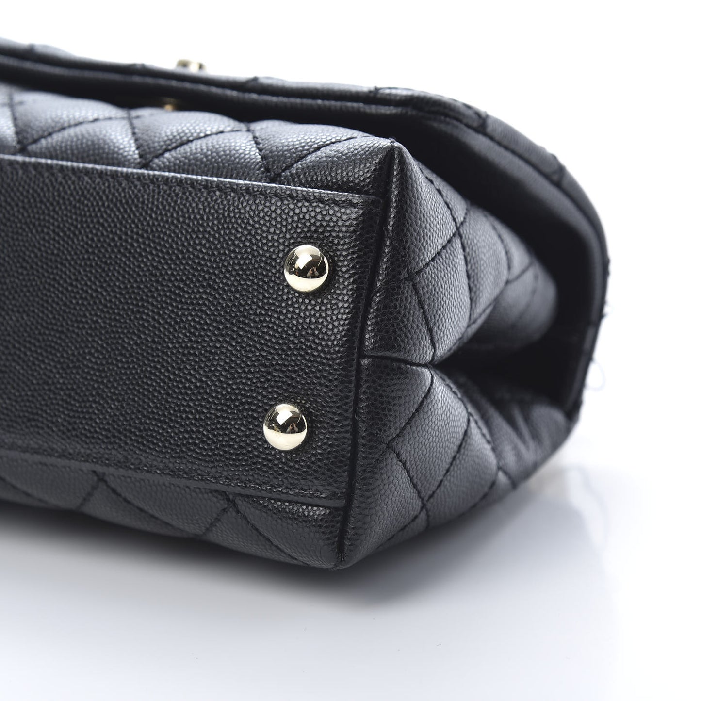 Caviar Quilted Extra Mini Coco Handle Flap Black