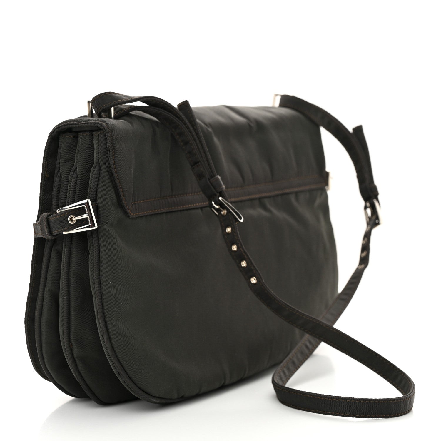 Prada Tessuto Light Nylon Shoulder Bag Cordovan 3 of 11