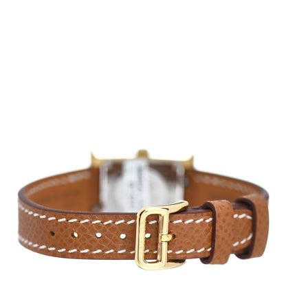 Hermes Stainless Steel Epsom 17.2mm Heure H Hour Quartz Watch Gold 4 of 5