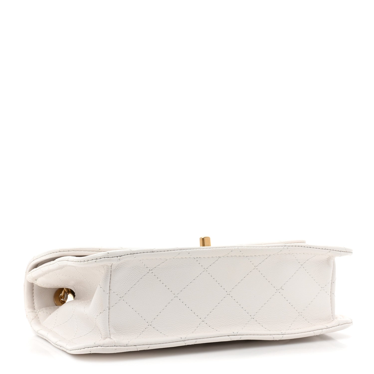 Chanel Caviar Quilted Medium Sweet Classic Flap White 4 of 10