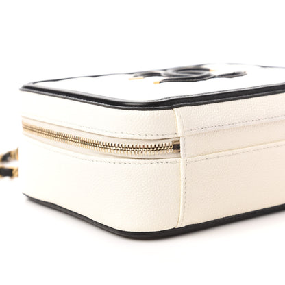 Chanel Caviar Quilted Medium CC Filigree Vanity Case White Black 6 of 10