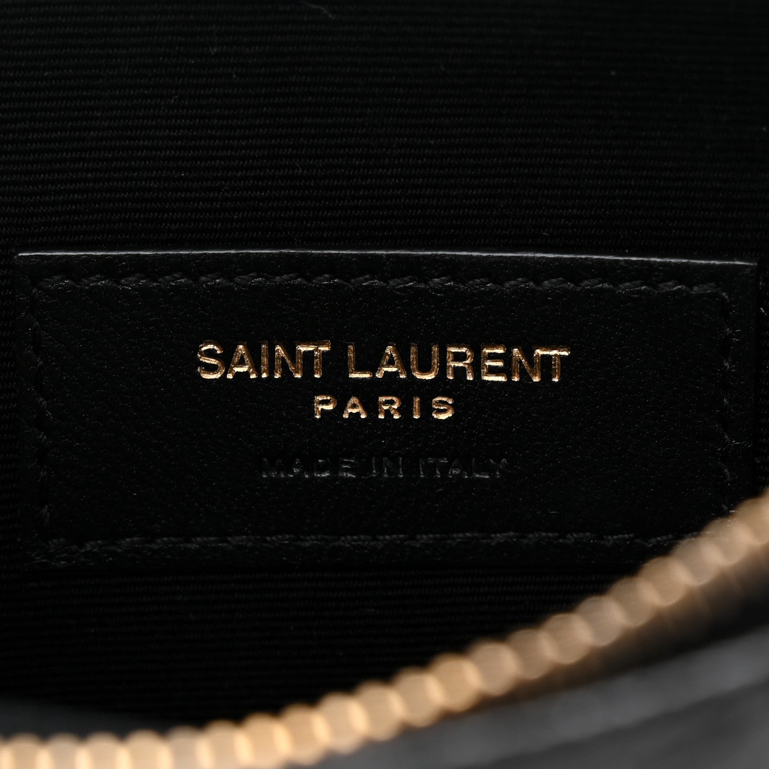 Saint Laurent Grain De Poudre Chevron Monogram Large Bill Pouch Black 6 of 9