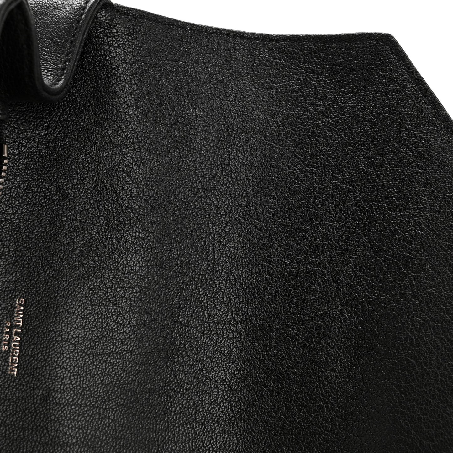 Sheepskin Matelasse Chevron Monogram Medium College Bag Black