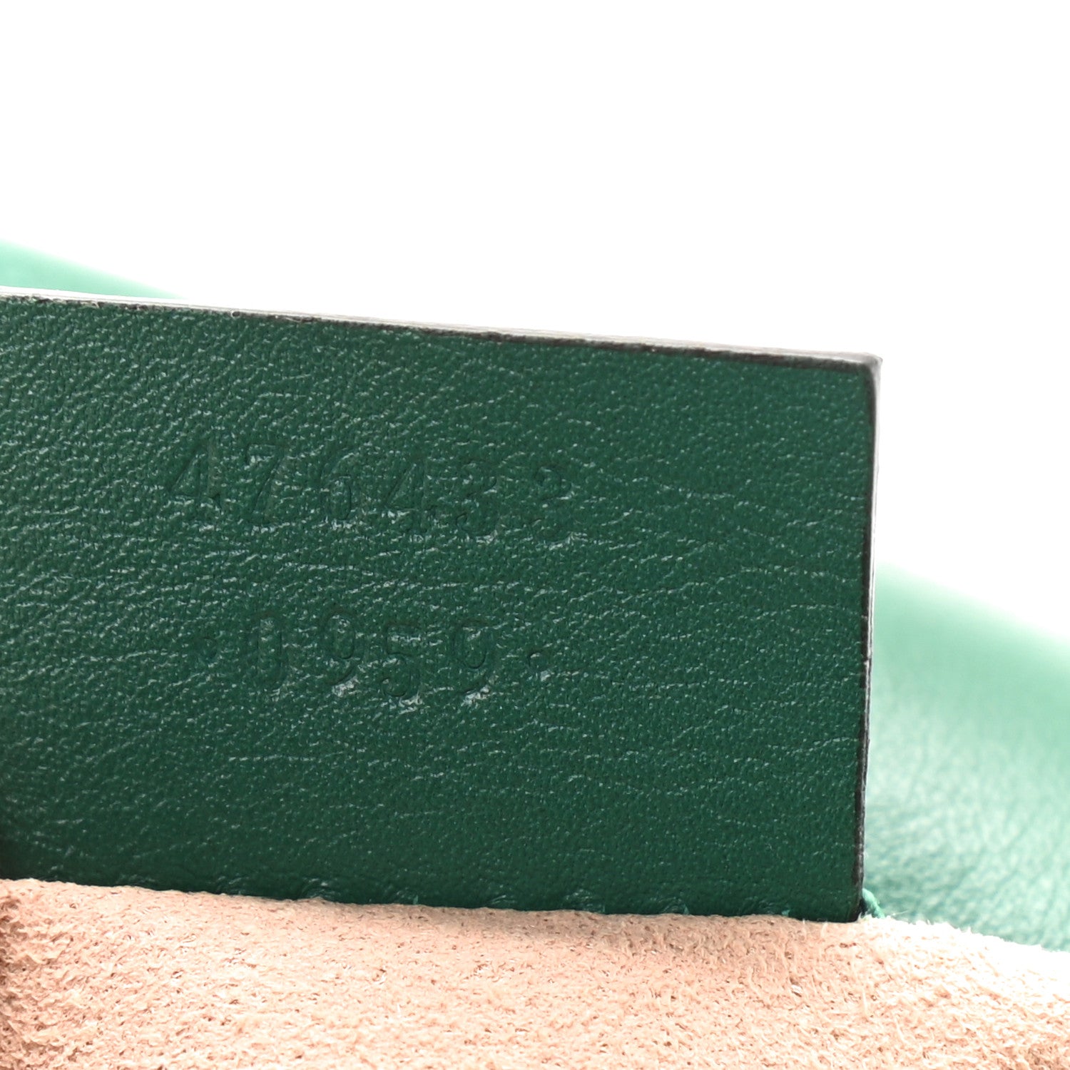 Gucci Calfskin Matelasse Super Mini GG Marmont Shoulder Bag Emerald Green 7 of 9