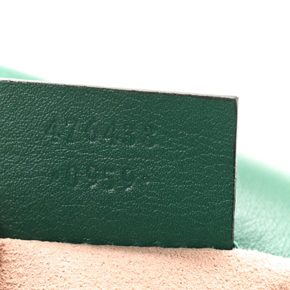 Gucci Calfskin Matelasse Super Mini GG Marmont Shoulder Bag Emerald Green 7 of 9