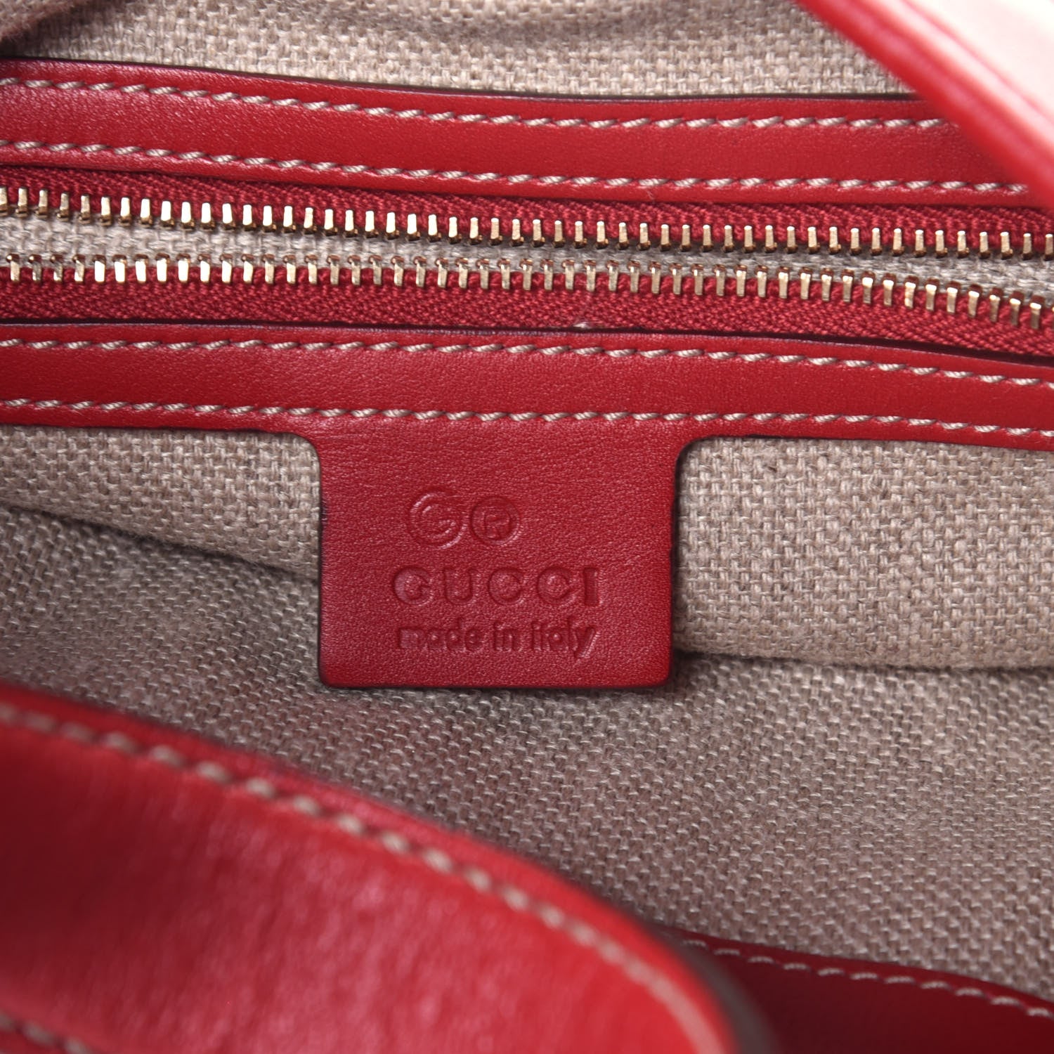 Gucci Calfskin Web Medium Jackie O Bouvier Hobo Red 6 of 9