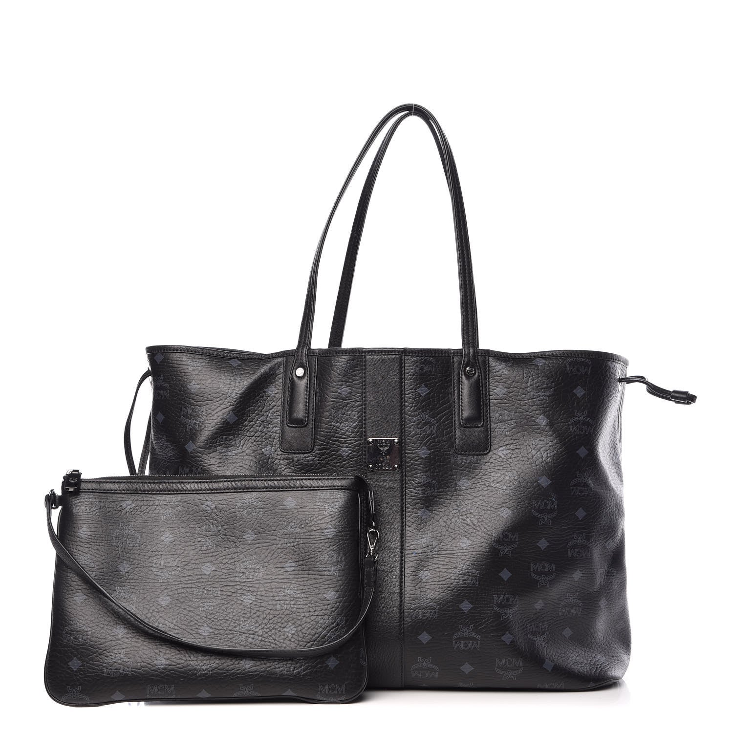MCM Visetos Large Liz Reversible Shopper Tote Black 1 of 35