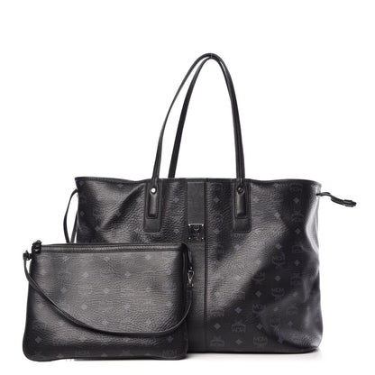 MCM Visetos Large Liz Reversible Shopper Tote Black 1 of 35