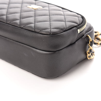 Chanel Calfskin Quilted Day Trips Camera Case Black 9 of 10