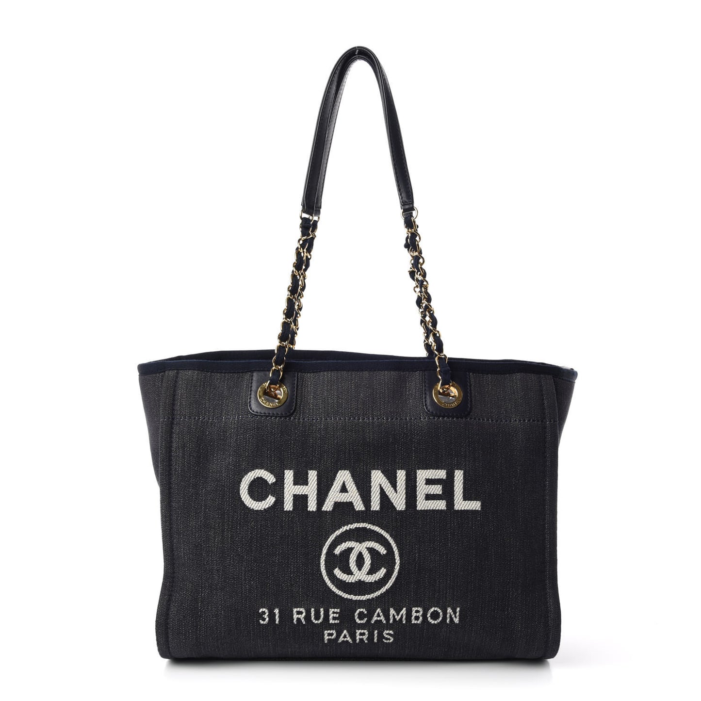 Denim Small Deauville Tote Dark Blue