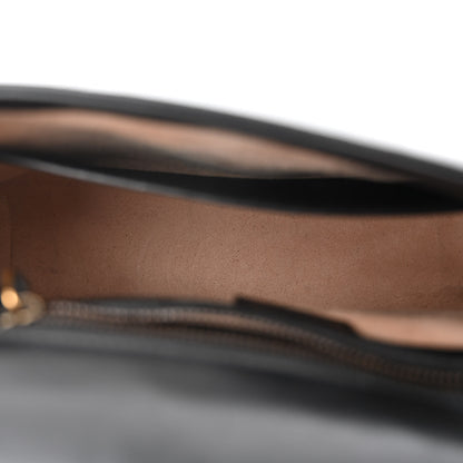 Gucci Calfskin Matelasse Small GG Marmont Top Handle Shoulder Bag Black 5 of 11