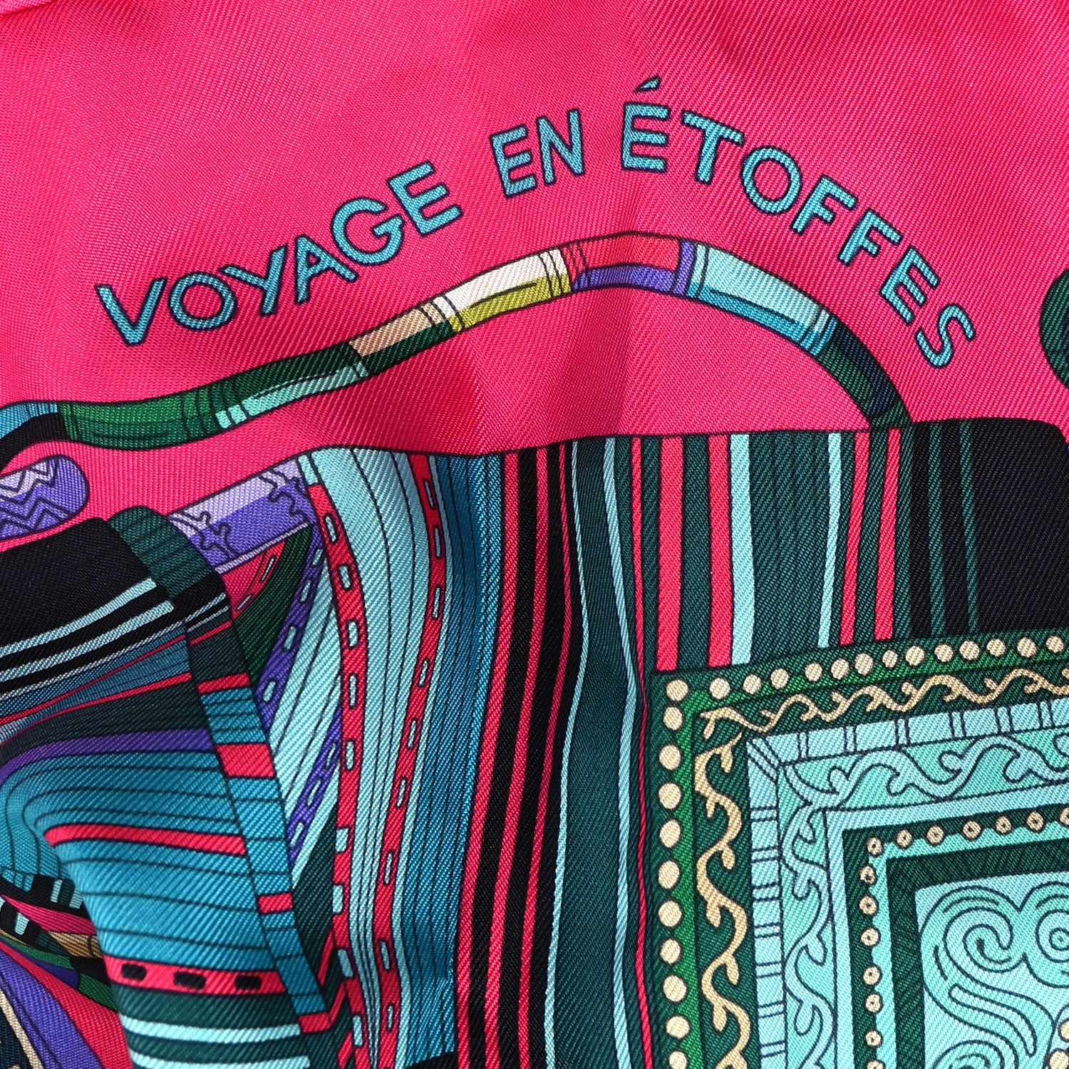 Hermes Silk Voyage En Etoffes Scarf 90 4 of 5