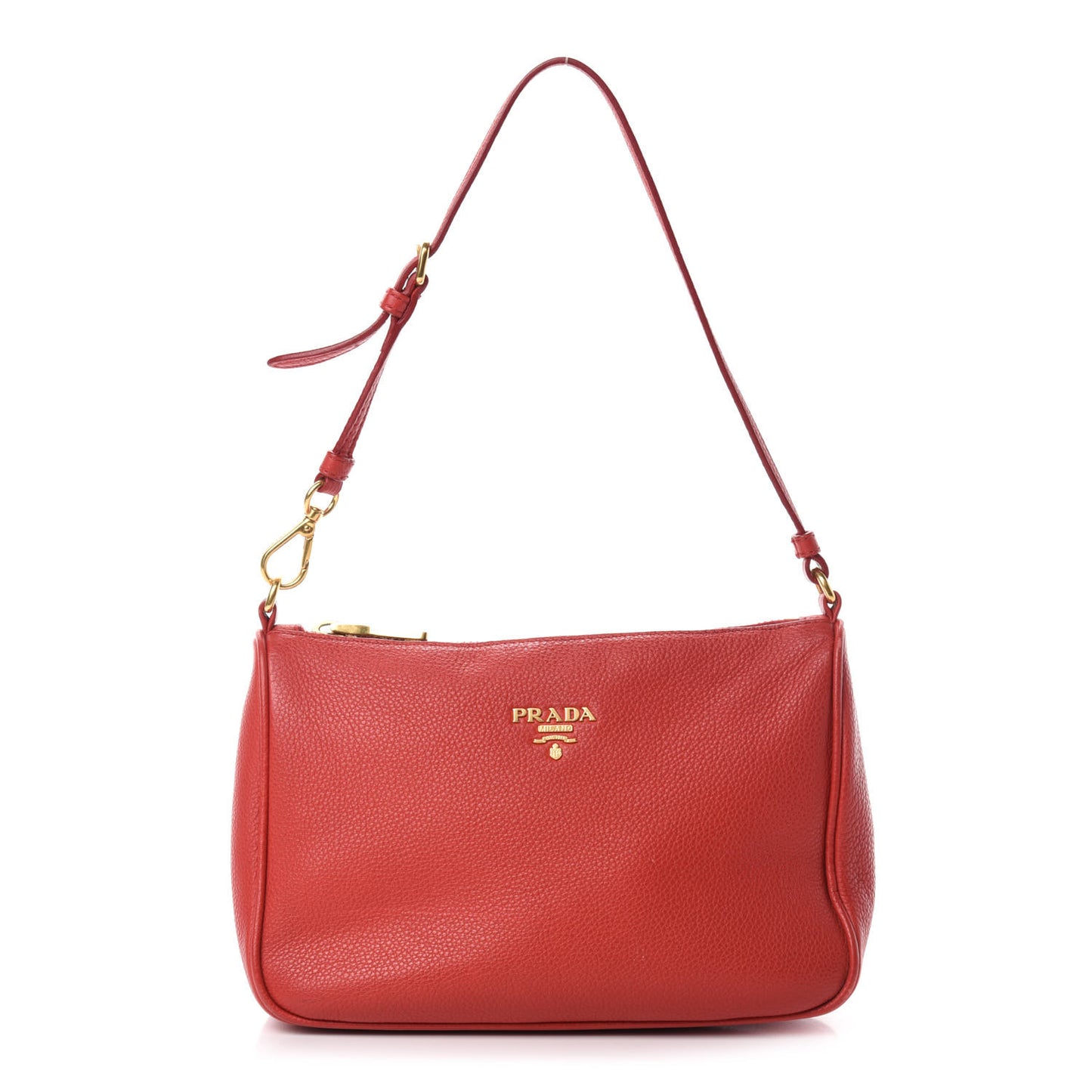 Vitello Daino Pochette Bag Fuoco