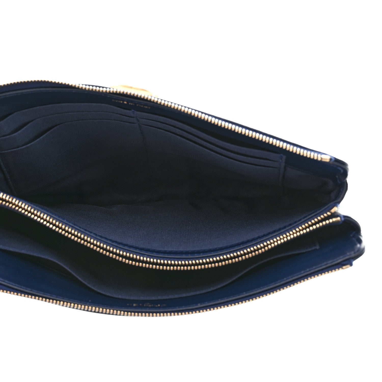 Chanel Caviar Quilted Small Zipped Boy Pouch Navy 5 of 11