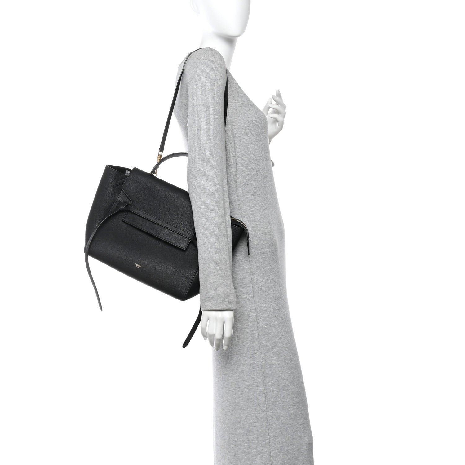 Celine Grained Calfskin Mini Belt Bag Black 2 of 11