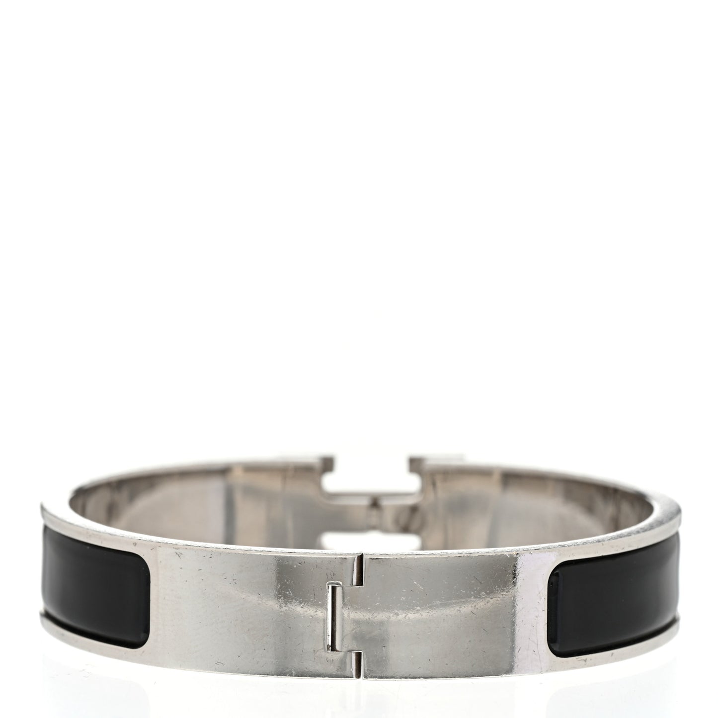 Enamel Narrow Clic Clac H Bracelet GM Black
