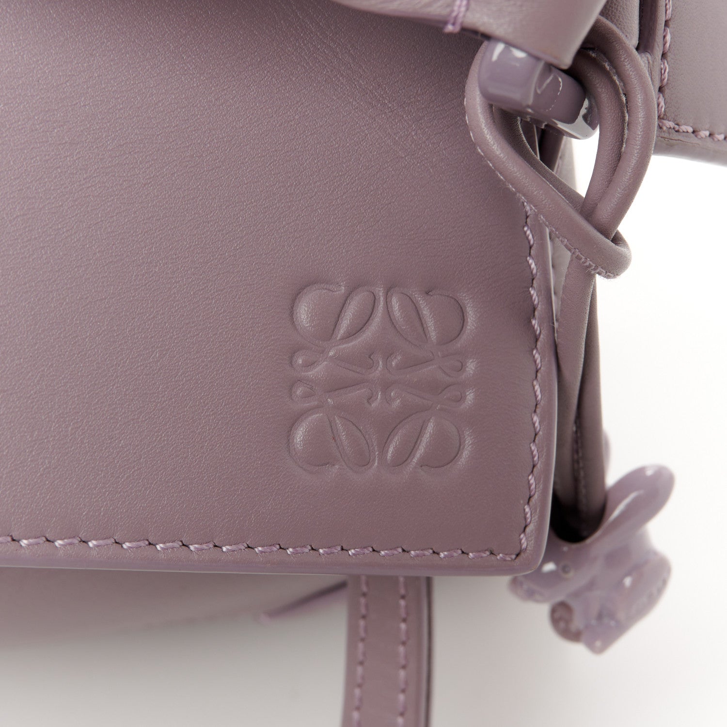 Loewe Satin Calfskin Monochrome Small Puzzle Edge Bag Pale Aubergine Glaze 7 of 11