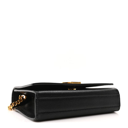 Saint Laurent Grain De Poudre Small Monogram Kate Satchel Black 4 of 10
