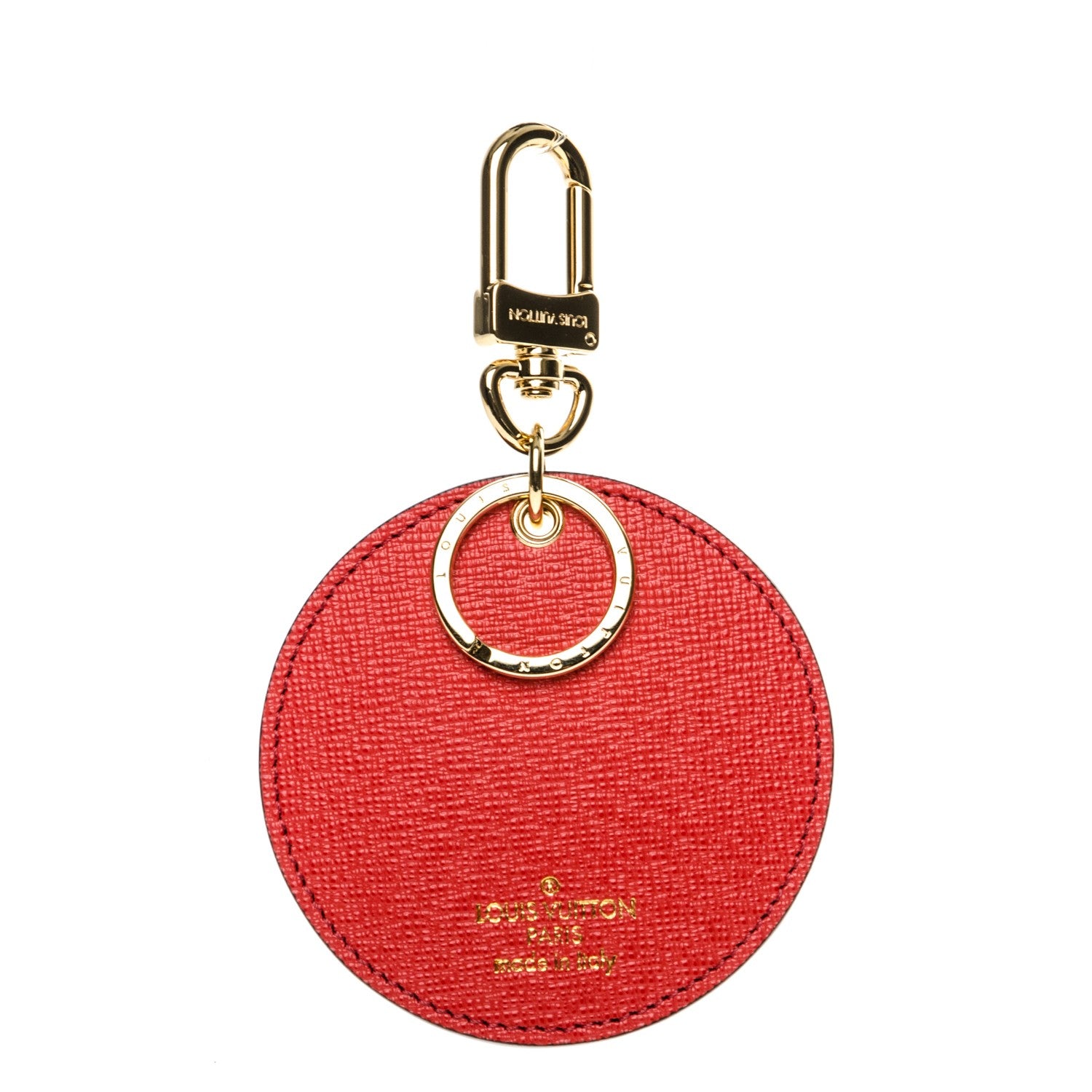 Louis Vuitton Monogram Jungle Dots Bag Charm Key Holder Coquelicot Denim 3 of 4